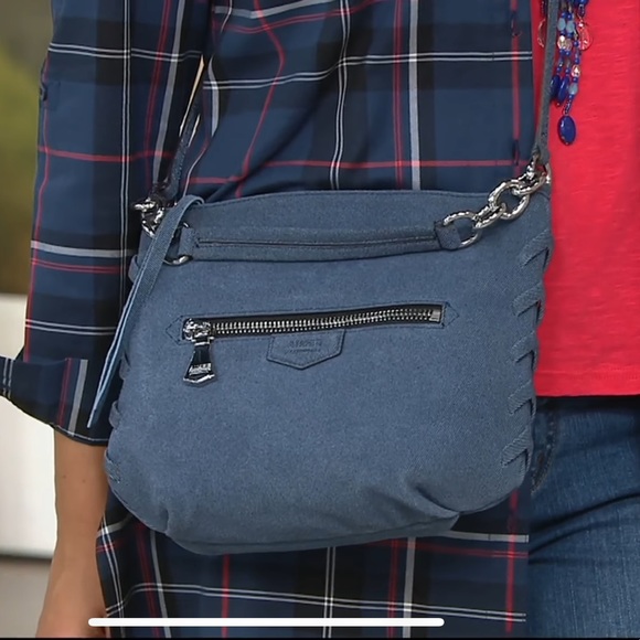 Aimee Kestenberg Handbags - *SOLD* NWT Aimee Kestenberg Leather Convertible Crossbody - Onyx - Dark Denim